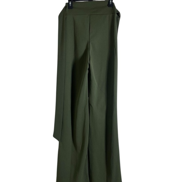 Windsor High-Waist Green Wide-Leg Pants - Picture 2 of 14